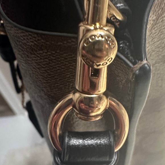 Coach Mollie Tote 25 C4259 in Brown and Black Signature Pattern - Picture 15 of 15